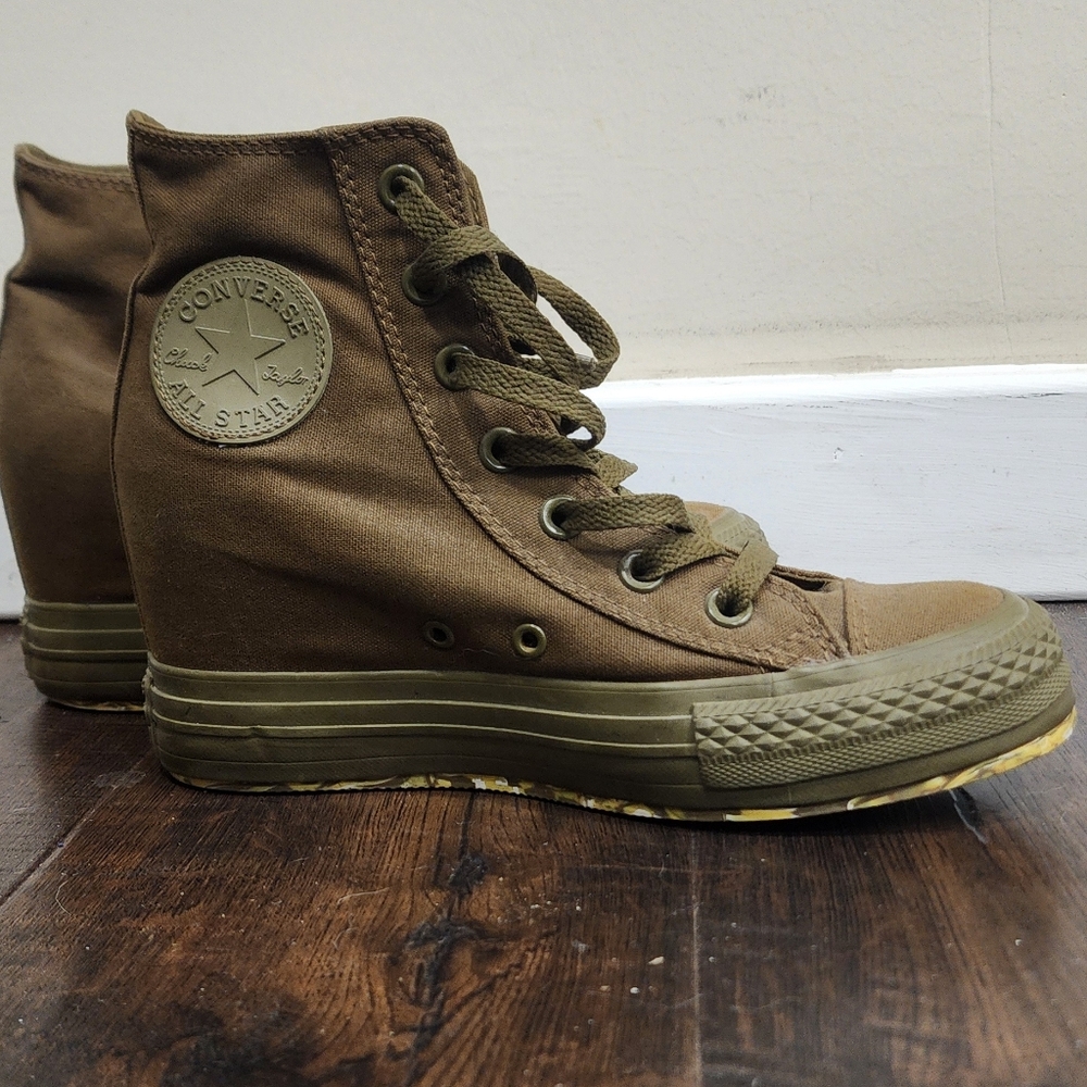 Converse Women's High-Top Sneakers - Olive Green